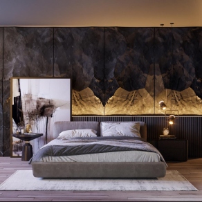 现代酒店客房3D模型下载